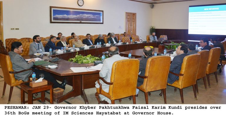 KP governor preside over BoG of IM sciences