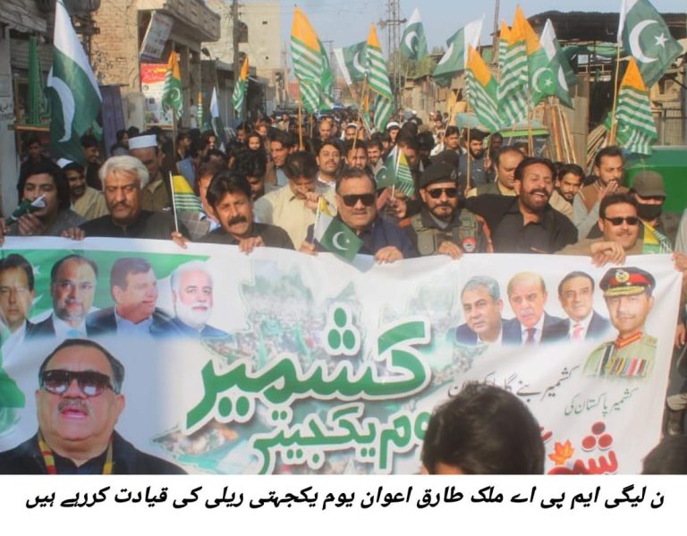 Malik Tariq Awan Kashmir day rally