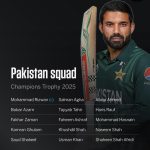 Pakistan Unveils Squad for Champions Trophy 2025