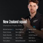 New Zealand Announces Squad for Champions Trophy 2025