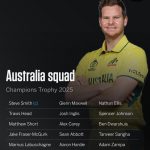 Australia Announces Champions Trophy 2025 Squad