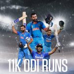 Rohit with 11000 Runs in ODI