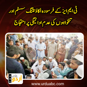 ٹی ایم ایز کے فرسودہ اکاؤنٹنگ سسٹم اور تنخواہوں کی عدم ادائیگی پر بلدیاتی ملازمین کا احتجاج، مستقل نظام کی فراہمی کا مطالبہ