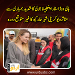 Angelina Jolie visits boxing club in Ukraine