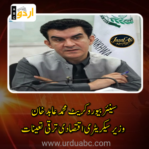 خیبرپختونخوا میں اہم انتظامی تبدیلی: سینئر بیوروکریٹ محمد عابد خان وزیر سیکریٹری اقتصادی ترقی تعینات، نوٹیفکیشن جاری