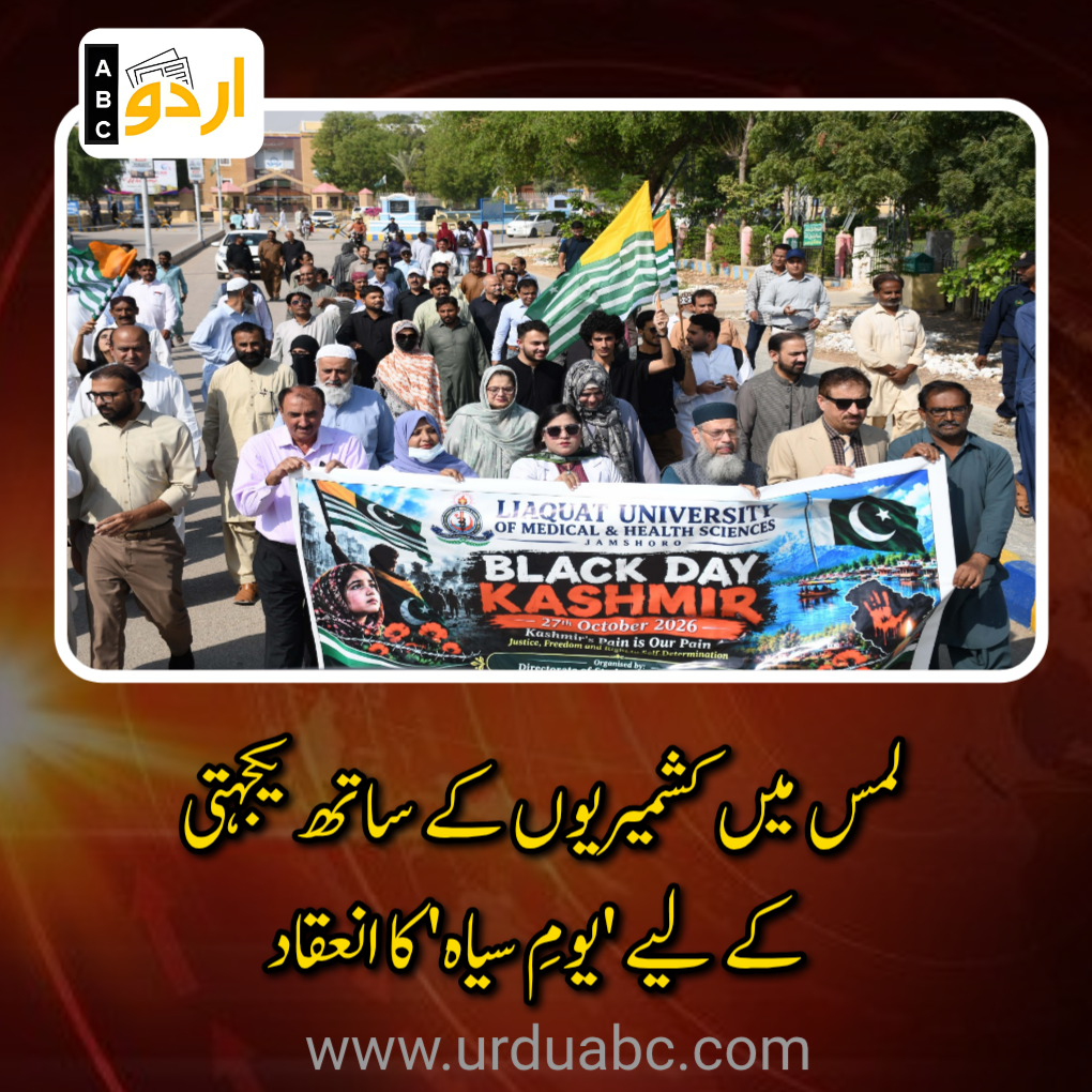 Solidarity with Kashmir at LUMHS